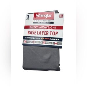 Wrangler Men’s Midweight Base Layer Top XL Warm 4 Way Stretch